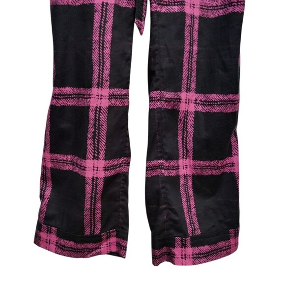 THE KIT Dottie Jumpsuit Plaid Slub Cotton Straight Leg - Picture 8 of 16